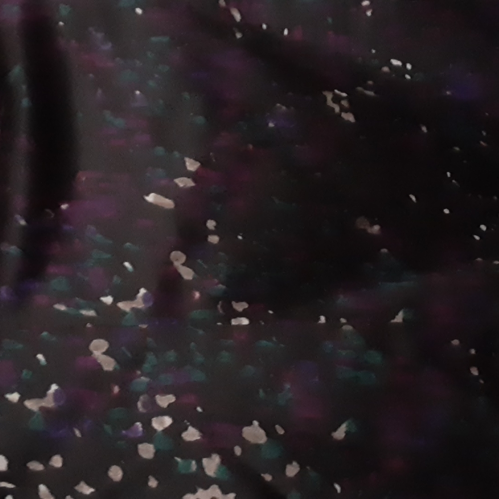Guess sz 6 abstract print lace trim mini dress bodycon purple and black - Picture 3 of 7